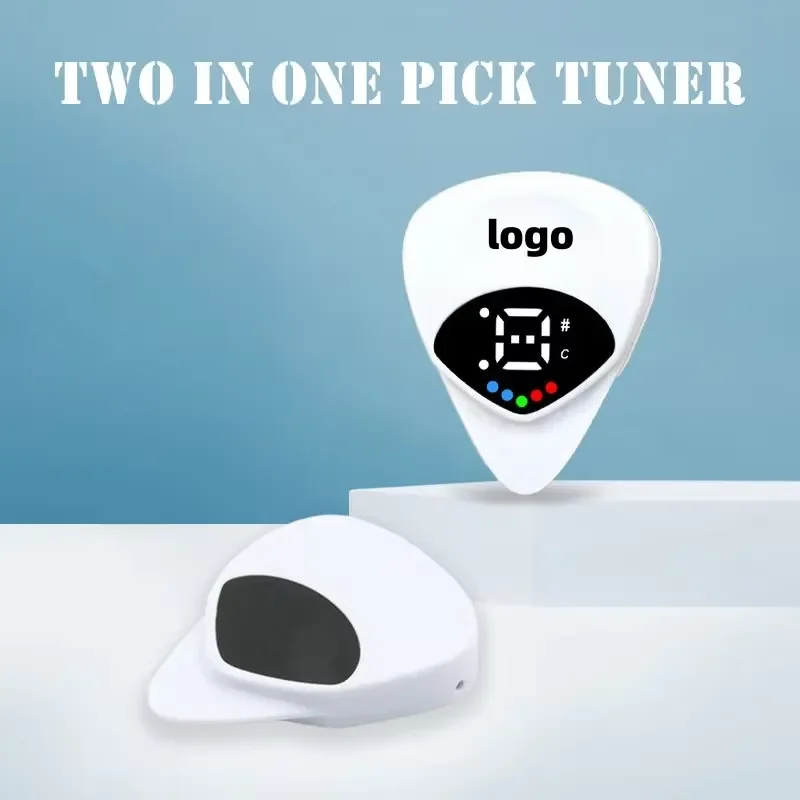 Multi-functional 2-in-1Twelve-tone Equal Temperament Guitar Pick with Tuner String Instrument
