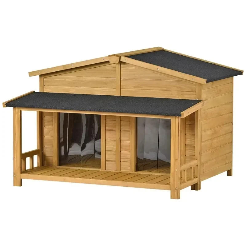 

Outdoor Dog House with Balcony Four Seasons Universal Large Space Rainproof Sunproof Detachable Pet Villa Suitable