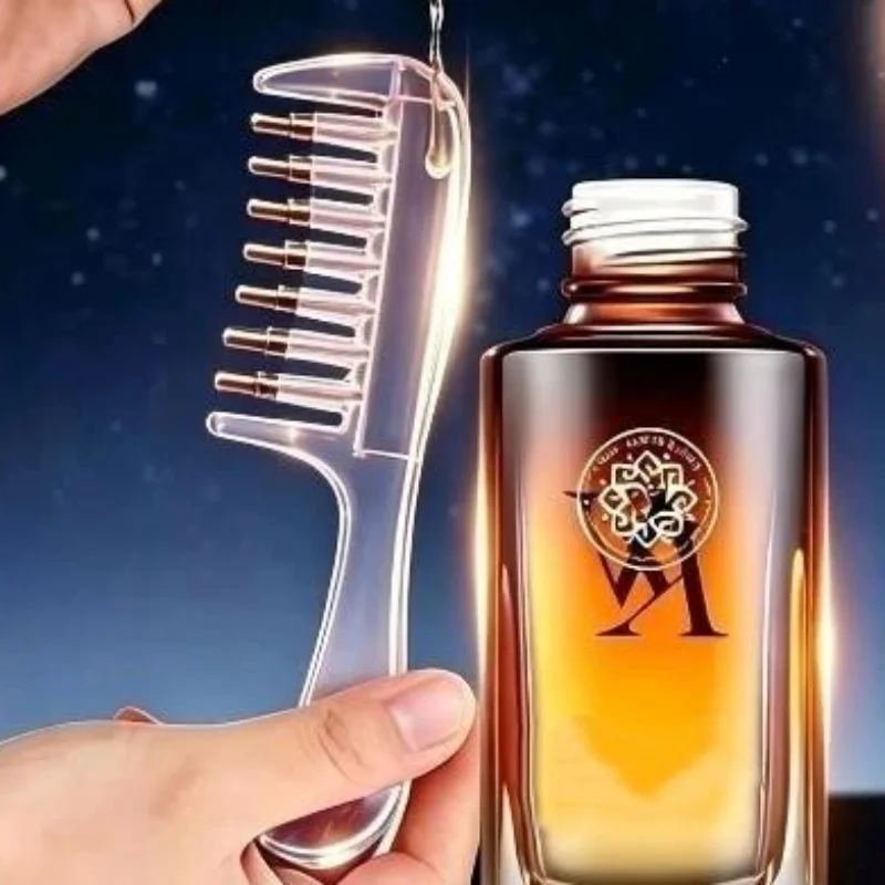Unisex Transparent Essential Oil Applicator Massage Comb Built In Reservoir Teeth Scalp Hair Oil Grooming