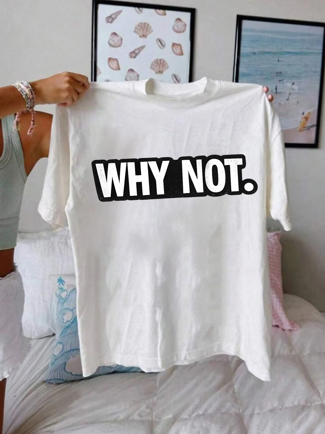 

【WZM1021133】Женская футболка больших размеров с буквенным принтом, летняя повседневная уличная модная женская футболка с коротким рукавом в стиле Джокер