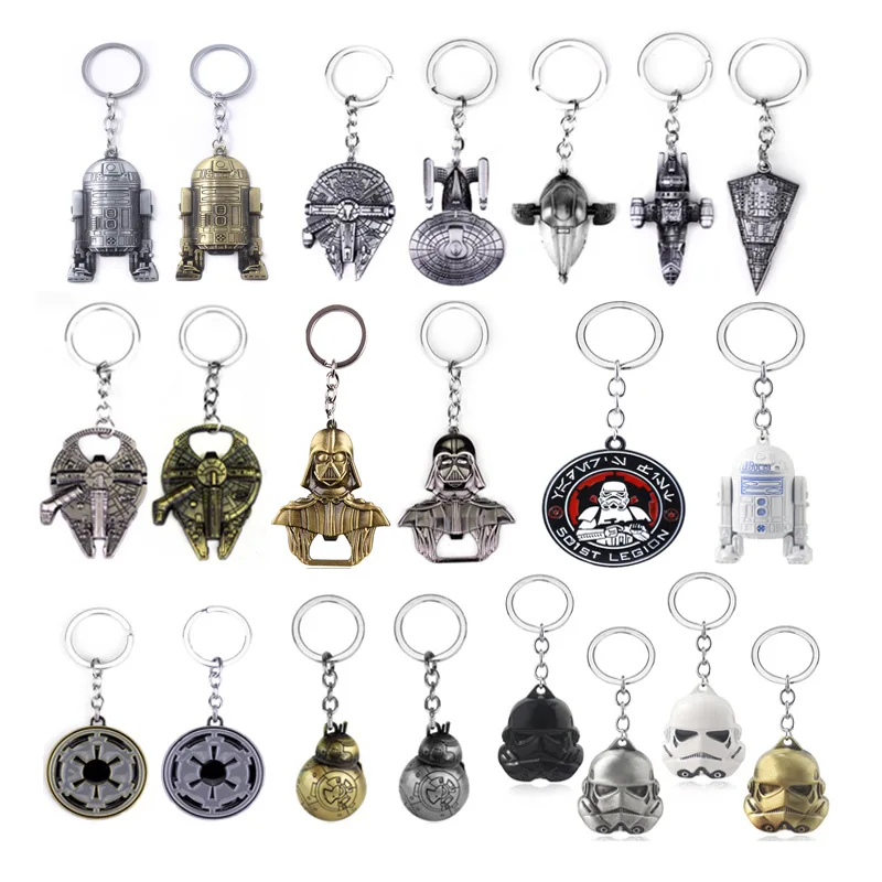 Movie Cosplay Keychain Millennium Falcon Spaceship Metal Pendant Darth Vader Key Chain for Men Cool Car Keyring Jewelry