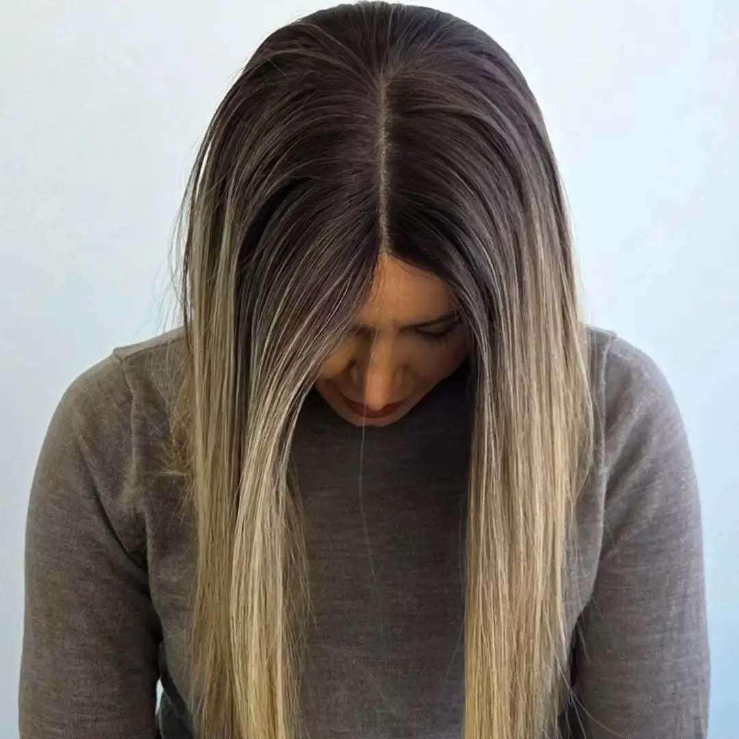 Synthetic Short Bob Wig for Women 13x4 Lace Front Wig Ombre Ash Brown Heat Resistant Fibre Realistic Look Highlights Wig Daily