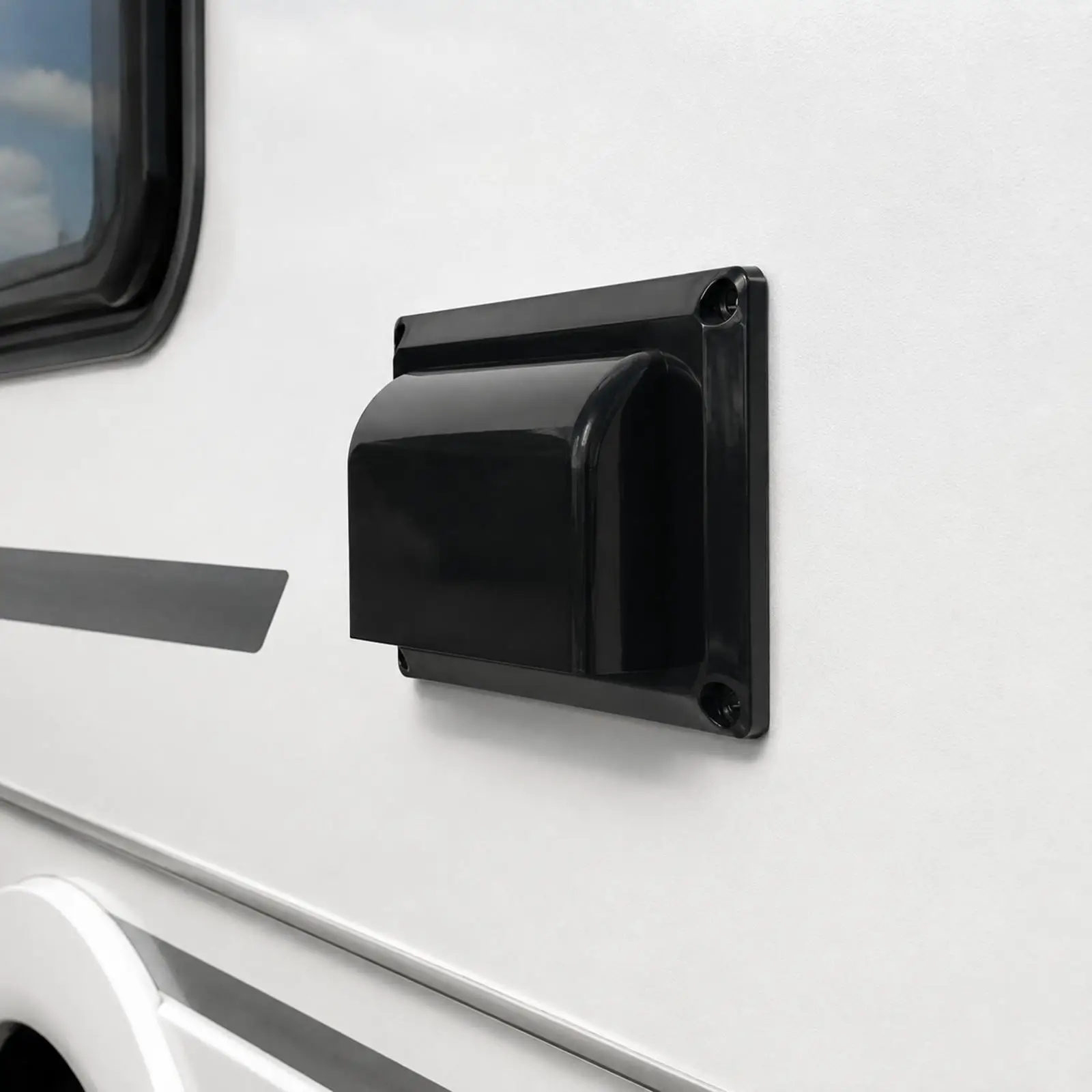 Wall Exhaust Hood Portable Vehicle Fan 304 Steel Square Vent for Custom RV Builds Trailers