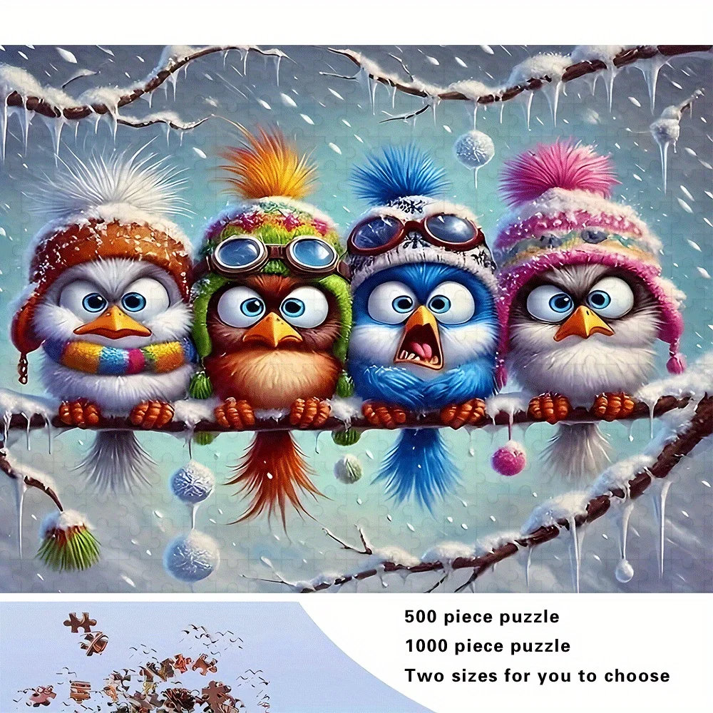 [Weihnachten] 500 oder 1000 Stück Erwachsenenpuzzle für Erwachsene – herausforderndes großes 500/1000 Stück mit komplexen Mustern, Familienspielabend für