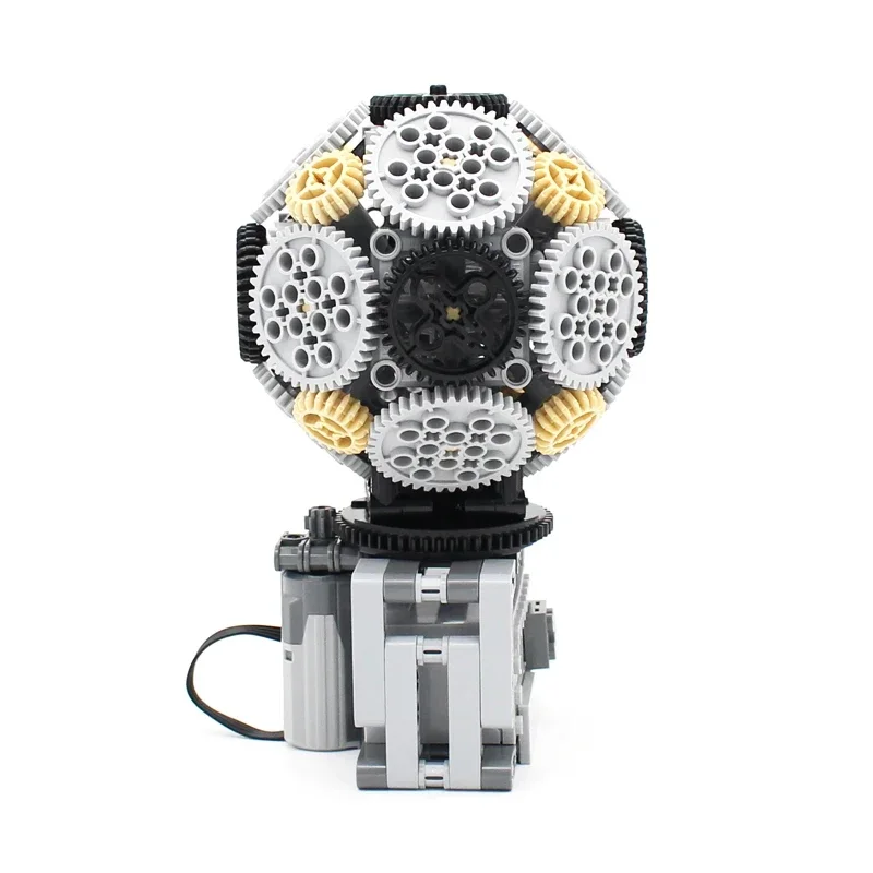 Elektrisch mechanisch eenheidsmodel MOC-bouwsteen Technische stenen Assemblage Autobiografische tandwiel Aardebal met voedingsfunctie