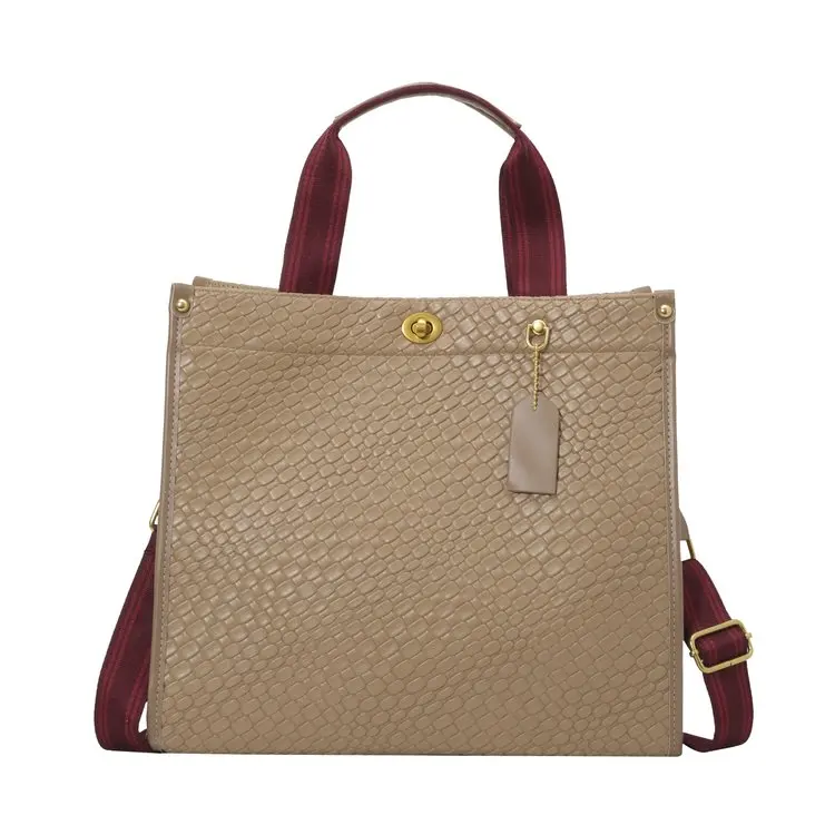 stylish-woven-tote-bag-2025-autumn-adjustable-strap-women's-large-capacity-messenger-bag-premium-fabric-for-work-commute