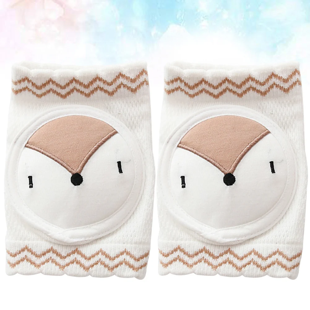 زوج واحد من جوارب الركبة خفيفة الوزن وقابلة للتنفس وحماية عالية المرونة للرضع بنمط الثعلب والقهوة الخفيفة #6