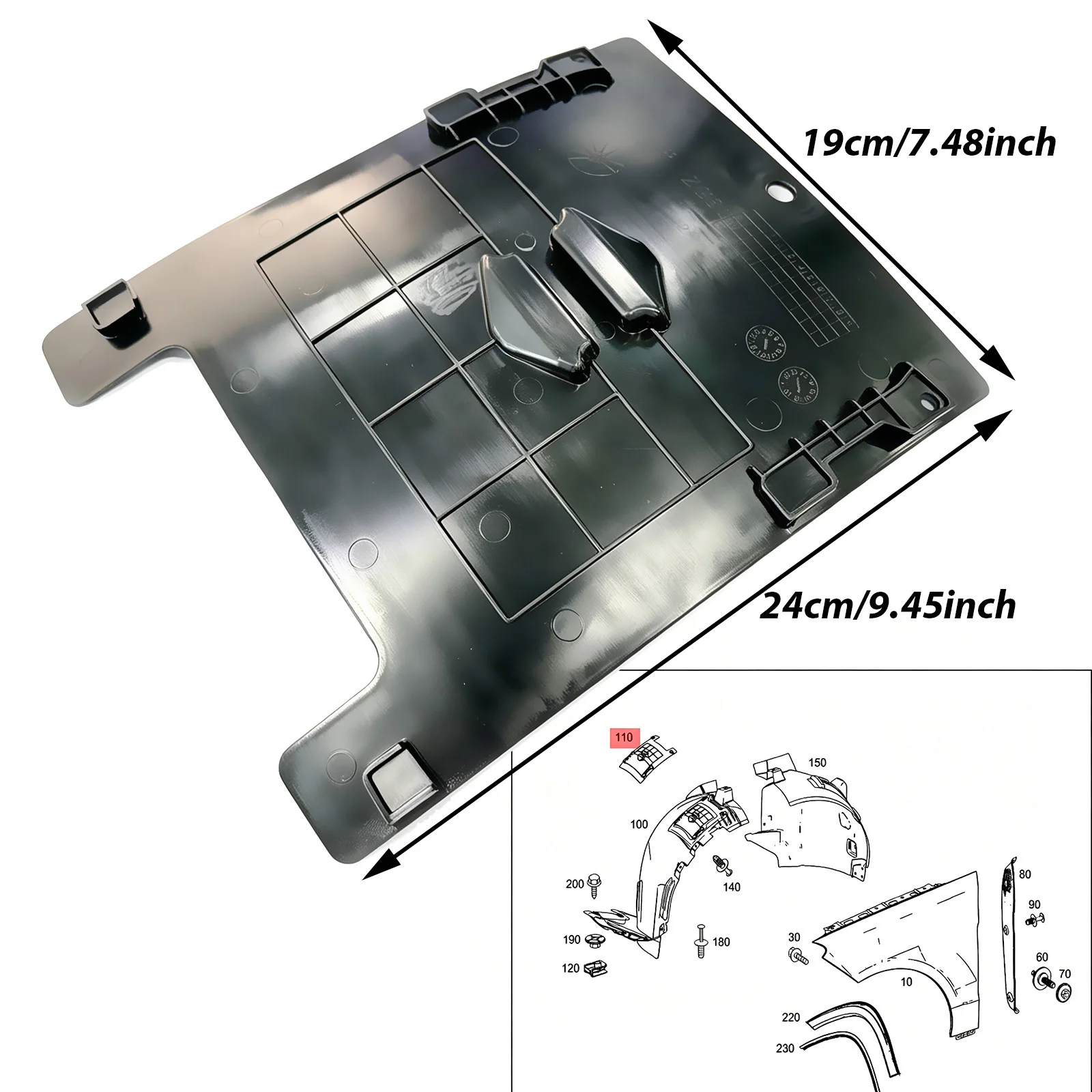 For Mercedes Benz ML GLE W166 GL GLS X166 Class Front Fender Liner Wheel Arch Cover Headlight Bulb Access Change Cap A1668841000