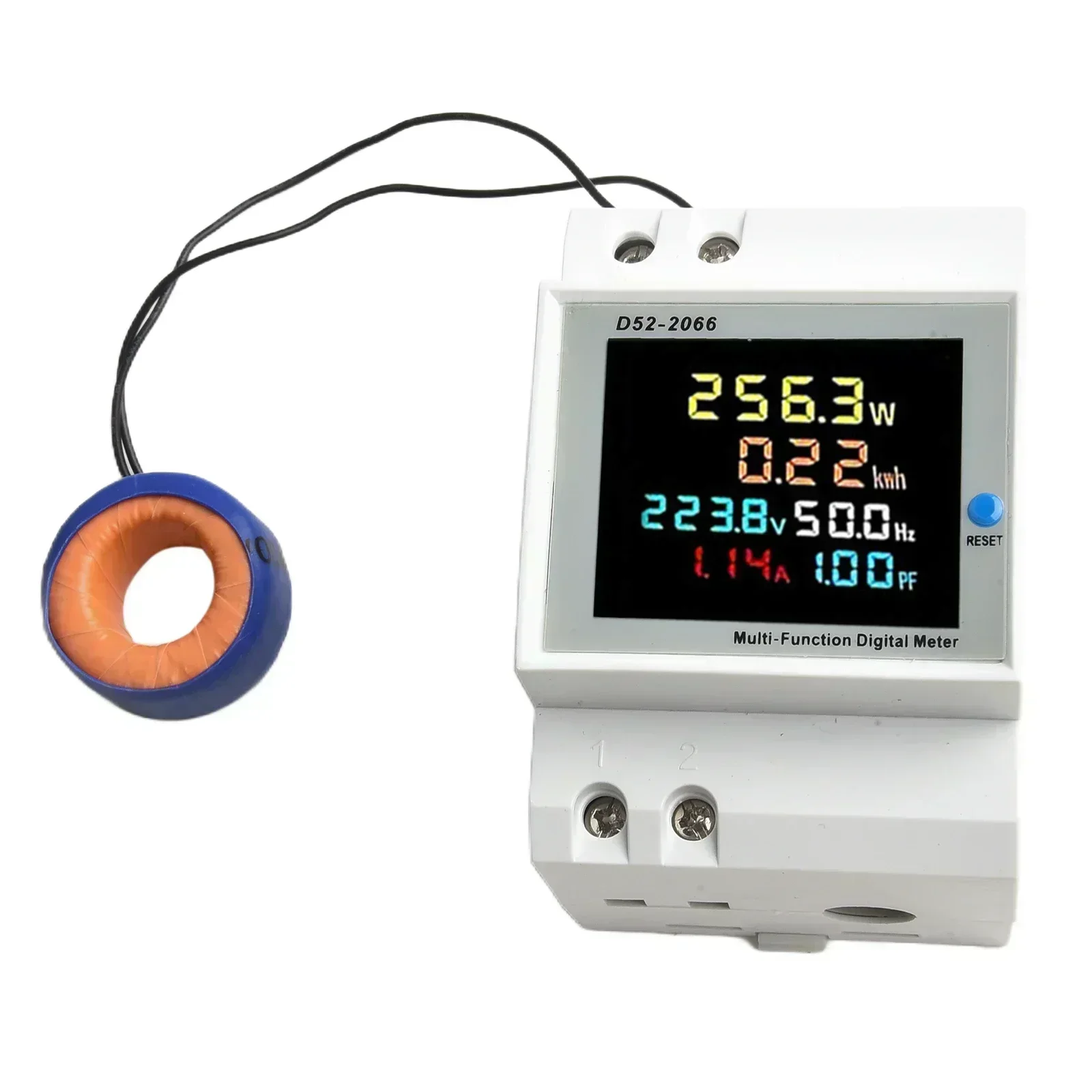 

LCD Digital Current Meter for AC Voltage Measurement Includes Optional External Current Transformer for Enhanced Accuracy