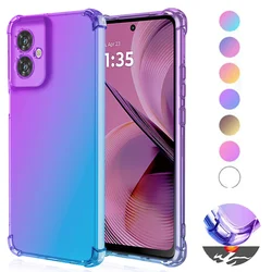 Shockproof Gradient TPU Case for Motorola G35 G55 G75 G85 5G G04 G04S G24 Power G34 G54 G84 Protective Cover Funda Coque