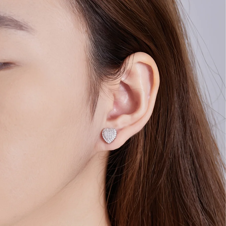 

Full Moissiante Earrings Heart Stud Earrings Women Moissanite Earring Sterling Silver 925 Earrings Gra Certificate New 2025