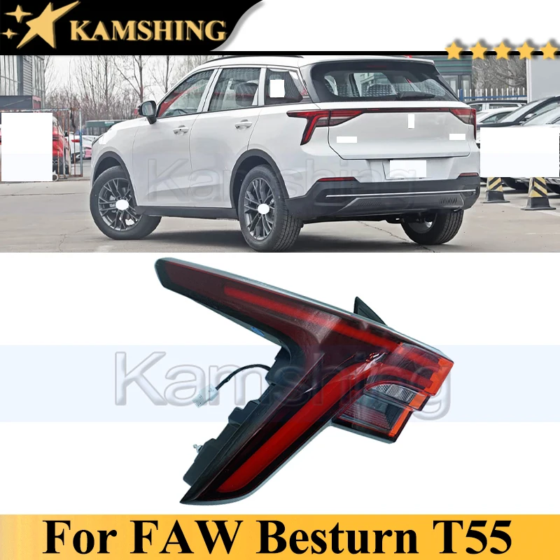 Kamshing Rear Bumper Tail Light Tail Lamp For FAW Bestune T55 2021-2023 Taillight Taillamp Stop Brake Light