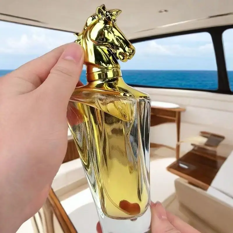 

100ml Arabian Horse Head Men's Perfume Lasting Fragrance Ebony Cologne Body Spray Oriental Strong Fragrance Dating Pheromone New