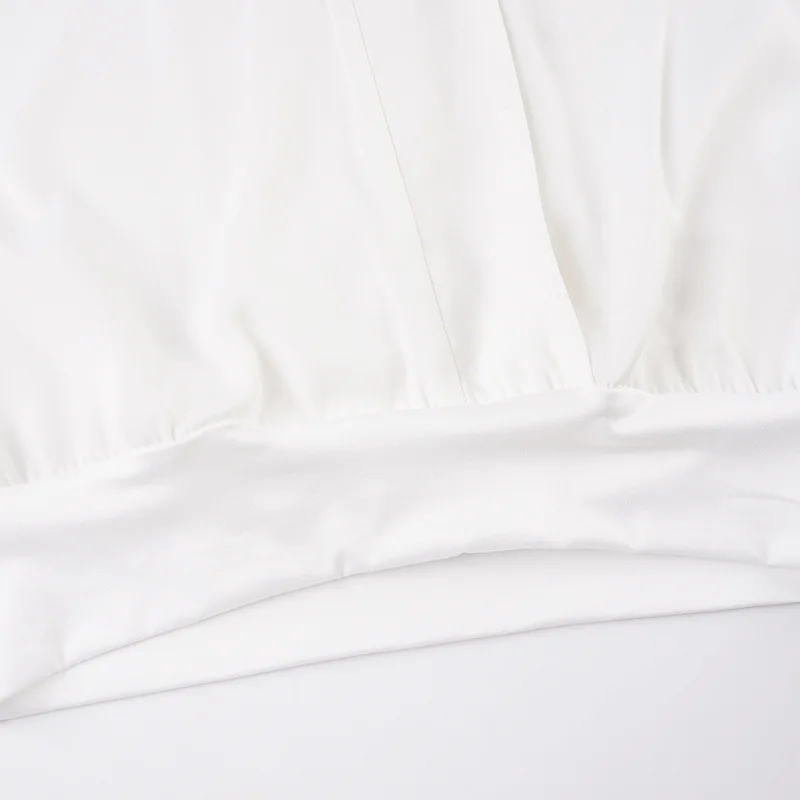 2025年秋 レディース 無地シャツ ノッチクロス ディープVネック 長袖 ルーズ カジュアル オールマッチング ベーシックトップス オフィスレディブラウス