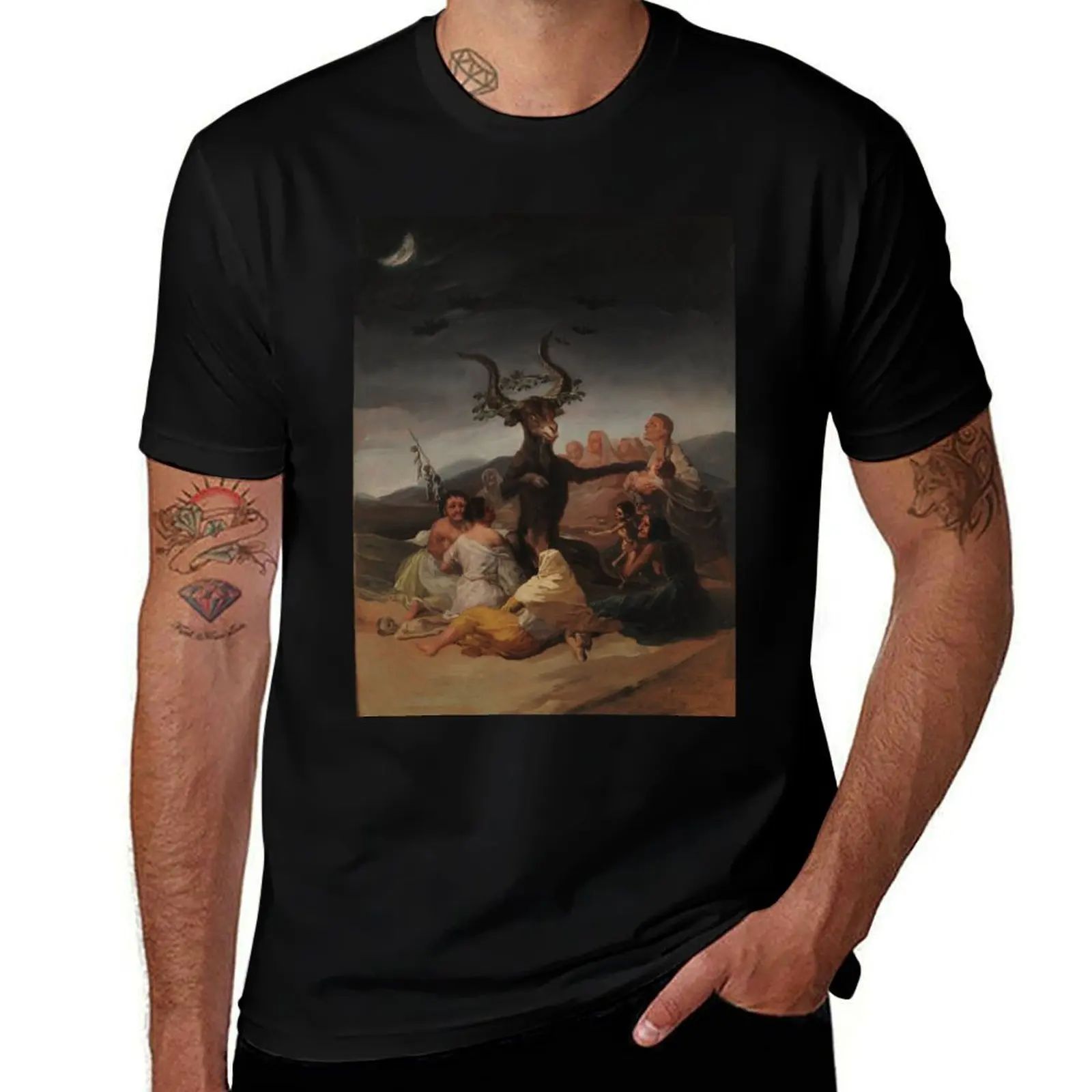 Goya - Witches' Sabbath (Unedited Version)- BigArt T-Shirt Casual Basic Street Style T-Shirt