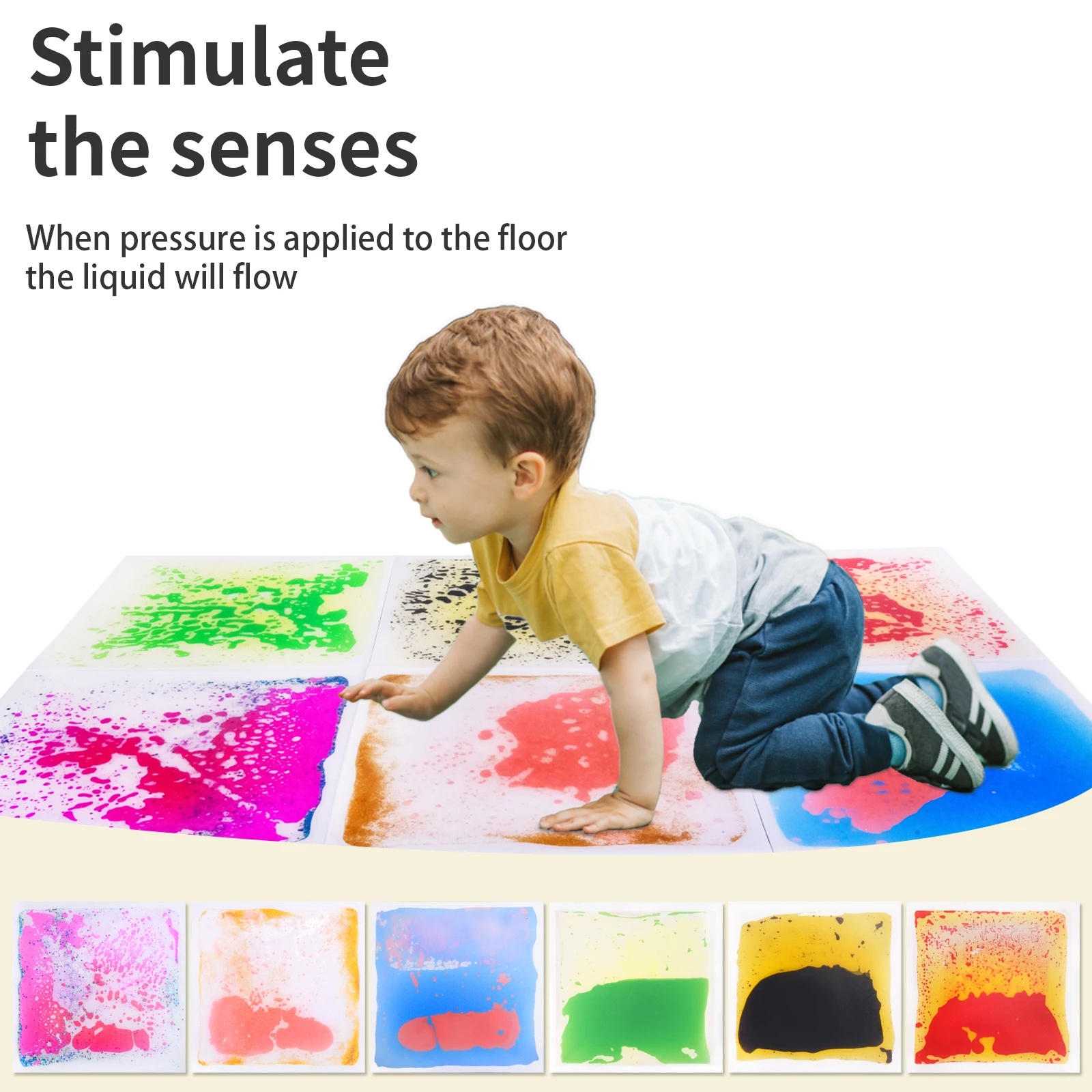 Multisensory Mats Sensory Mats Toddlers Calming Floor Tiles Classroom Sensory Area Visual Sensory Floor Tiles 6PCS