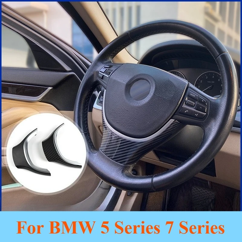 

For BMW 5/7 Series Steering Wheel Trim Panel Buttons Cover for 520 523 525 730 Multi-function Controls Interior Accessories