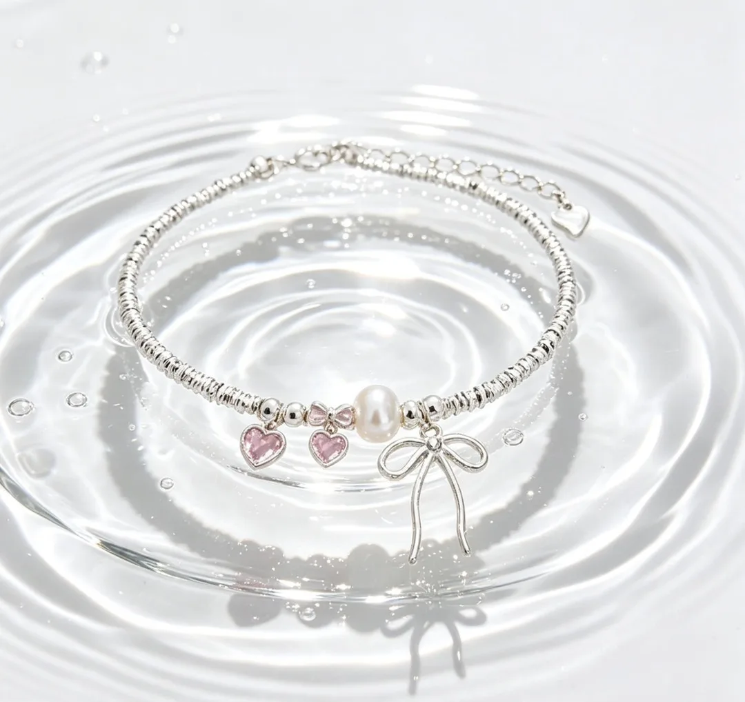 Pixiu Feng Shui Chinese Style Bow Broken Silver Bracelet Hand String Women's Gentle Niche All-Match Women's Lucky Wealth Tibetan