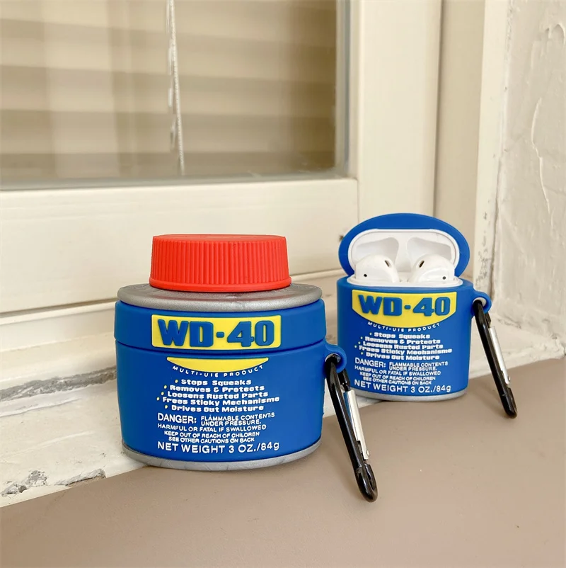 Rust Remover Bottle 3D Earphone Case for AirPods 4 2024 Wireless Headphone Earbuds Protective Case for AirPods Pro 2 1 2 3 Cover