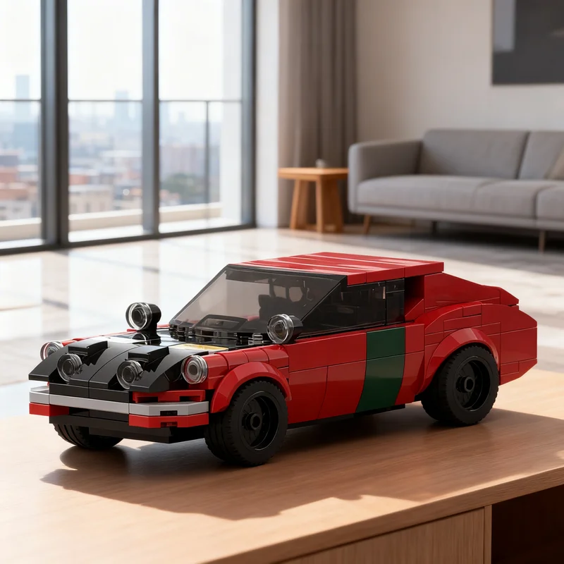218pcs MOC Nissanns Fairlady 240Z Rally City Champions Model Building Blocks Construction Toy Christmas Gift DIY Craft Creative