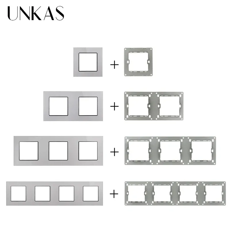 UNKAS لوحة زجاجية رمادية لتقوم بها بنفسك مزيج مجاني 1 2 3 4 عصابة التبديل المخرج باهتة مروحة أضواء التلفزيون المزدوج ستارة الأقمار الصناعية Footlight #6