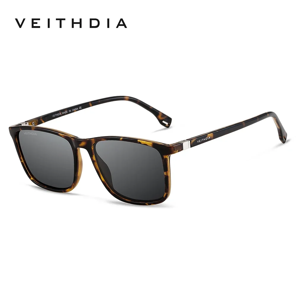 VEITHDIA Gloednieuwe Zonnebril Unisex Retro TR90 Zonnebril Gepolariseerde UV400 Lens Vintage Brillen Zonnebril Voor Mannen/Vrouwen 7521