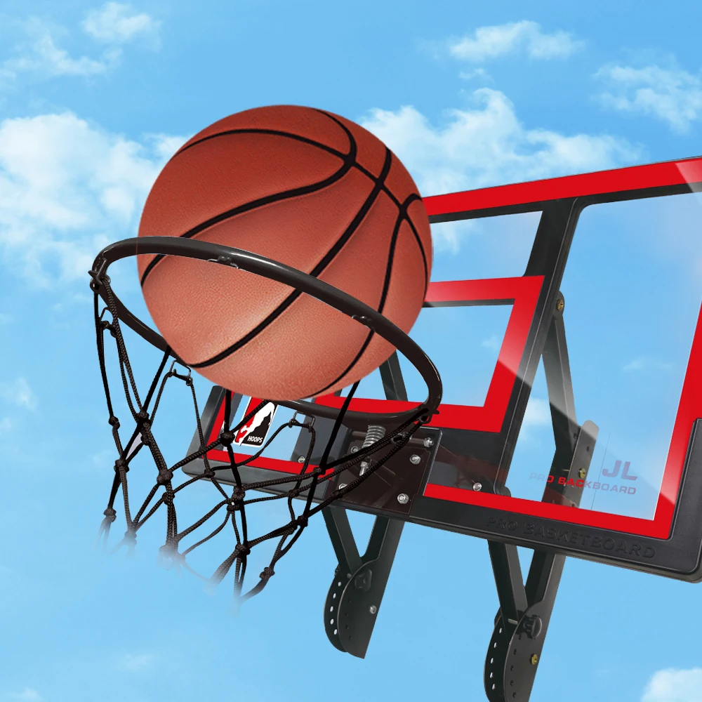 2025年バスケットボールトレーニングアルミ合金強化吊り下げ式可動アームリフティング透明バスケットボールフープミニバスケットボールフープ