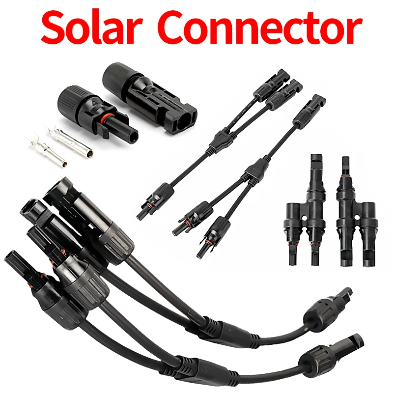 Photovoltaik-Solar-PV-Anschlussset – Y/T-Typ, 30 A 1000 V, 3/4/5/6/7-Wege-Zweig, für PV/MC-Kabel 2,5/4/6 mm2, Batteriemodul