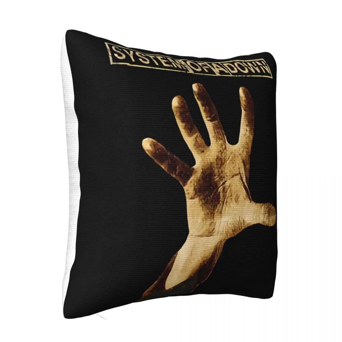 New Official System Of A Down Hand Tee Basic More Size Halloween Different Aesthetic Halloween Brand New Loose Pillow Case