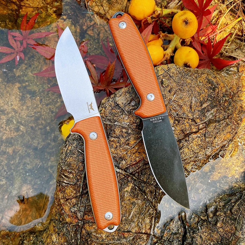 WF222 Fixed Blade Bushcraft Knife Full tang Hunting Straight Knives Camping tactical Survival Knife Tool