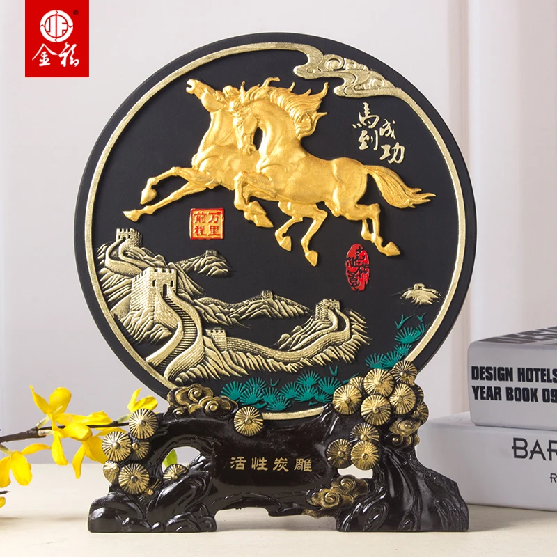 CHINA national GIFT -HOME office TOP decoration ART family business efficacious Mascot The Great Wall horse FENG SHUI Sculpture