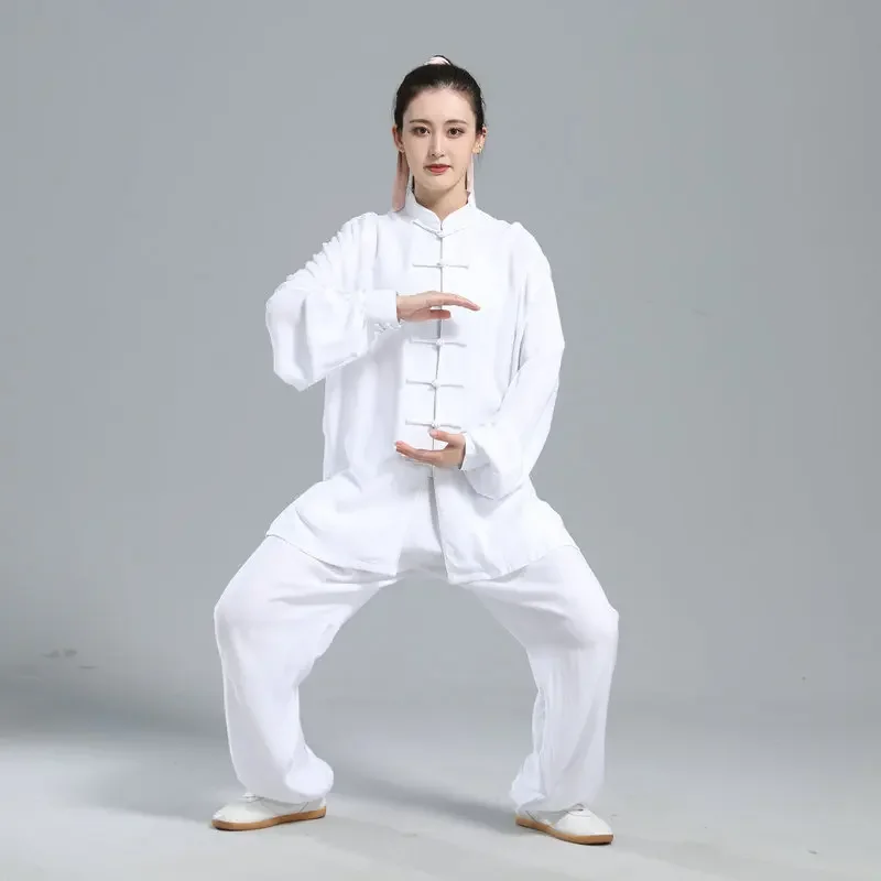 Chinese Tai Chi Uniform Cotton Wushu Kung Fu Clothing Kids Adults Martial Arts Wing Chun Suit Taichi Performance Tang Suit Taiji