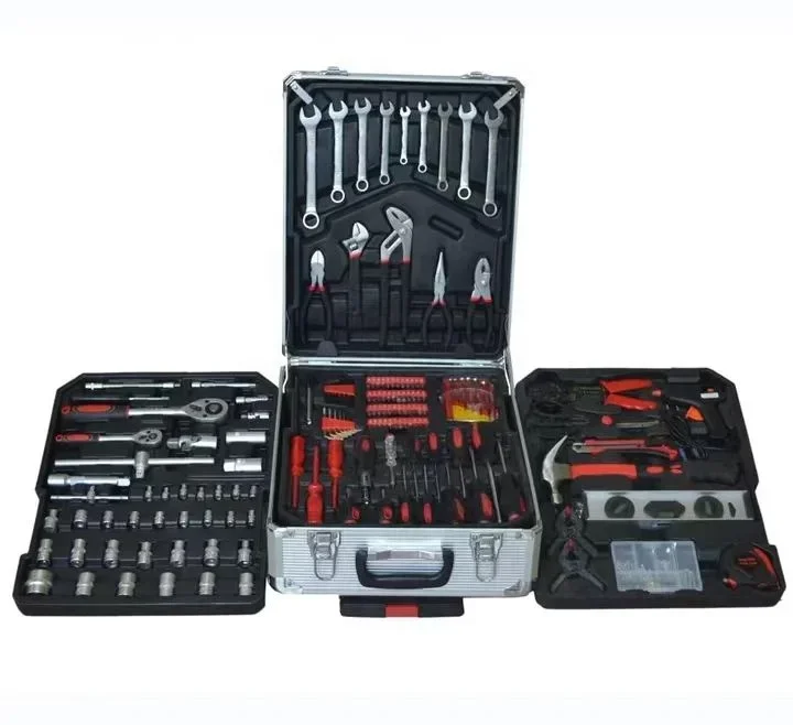 186pcs Set Power Pull Aluminum Four Layers Hardware Combination Auto Repair Household Tools socket Set Box Tool Set