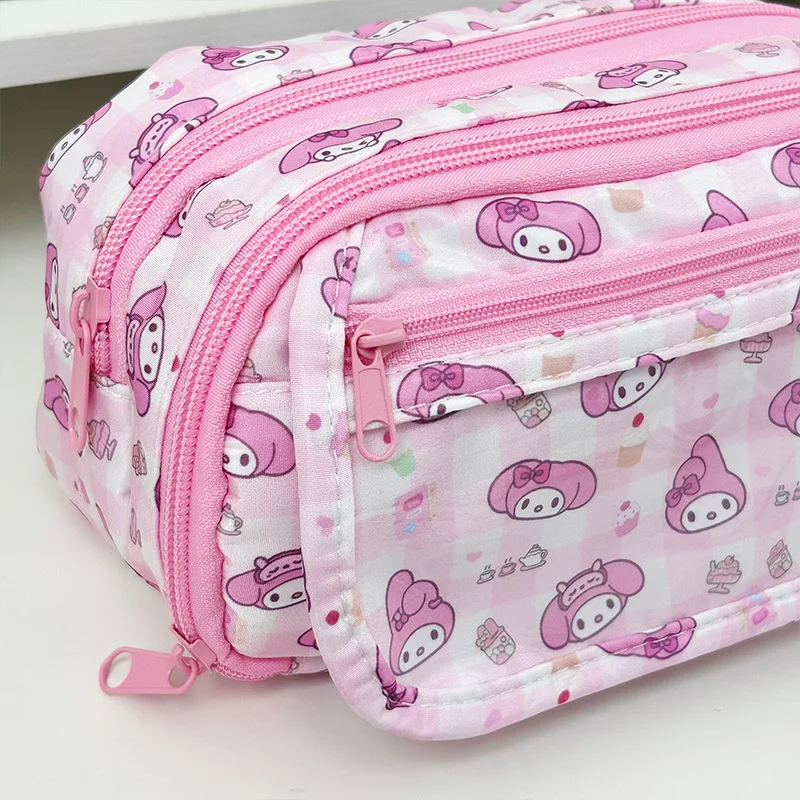 مقلمة Kuromi Girl My Melody School Pencil Box Cases ذات سعة كبيرة حقيبة أقلام رصاص حقيبة العودة إلى اللوازم المدرسية والقرطاسية