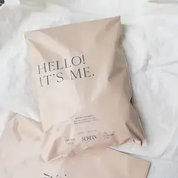 Apricot matte mail bag brand new material plastic plastic gift bag thick bag envelope express bag printing company logo slogan