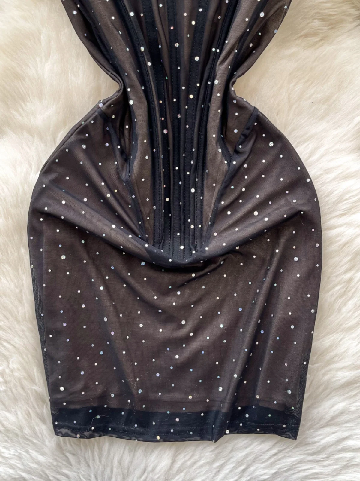 Ele ort Dr Damska Wiosenna Moda Spódnica w Kształcie Litery A z Wysokim Stanem, Ozdobiona Diamentami, Wyszczuplająca, Luksusowa