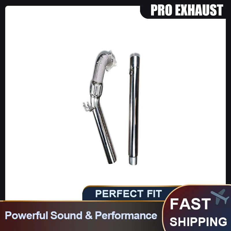 PRO Exhaust Downpipe for VW Golf 6/MK6 R20 Stainless Steel Header Exhaust System Heat Insulation Head Section Exhaust Pipe