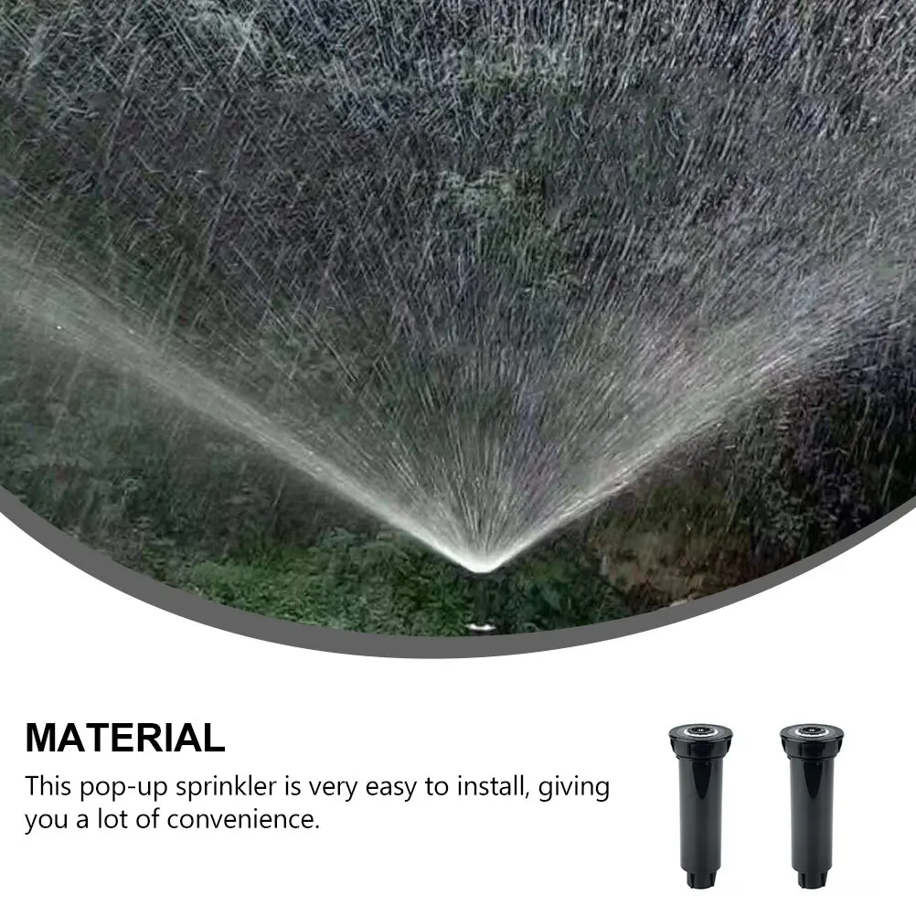 

2Pcs Black 4 Inch Retractable Sprinkler Heads for Lawn Garden Irrigation Pop Up Sprinklers Water Sprayer Pet Supplies
