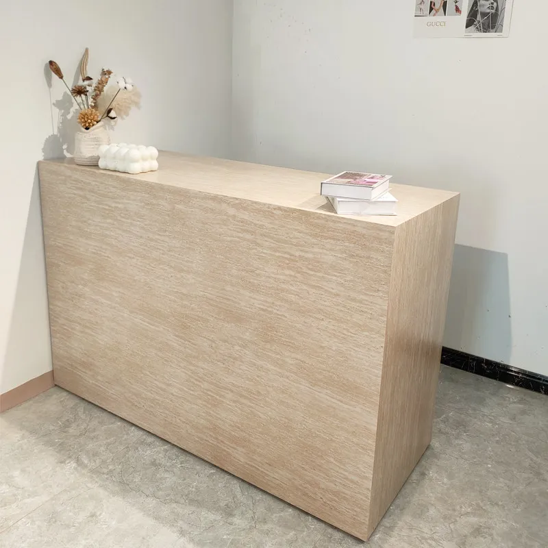 

Checkout Page Clothing Store Store Bar Counter Imitation Travertine Simple Front Desk Clothing Store Beauty Store