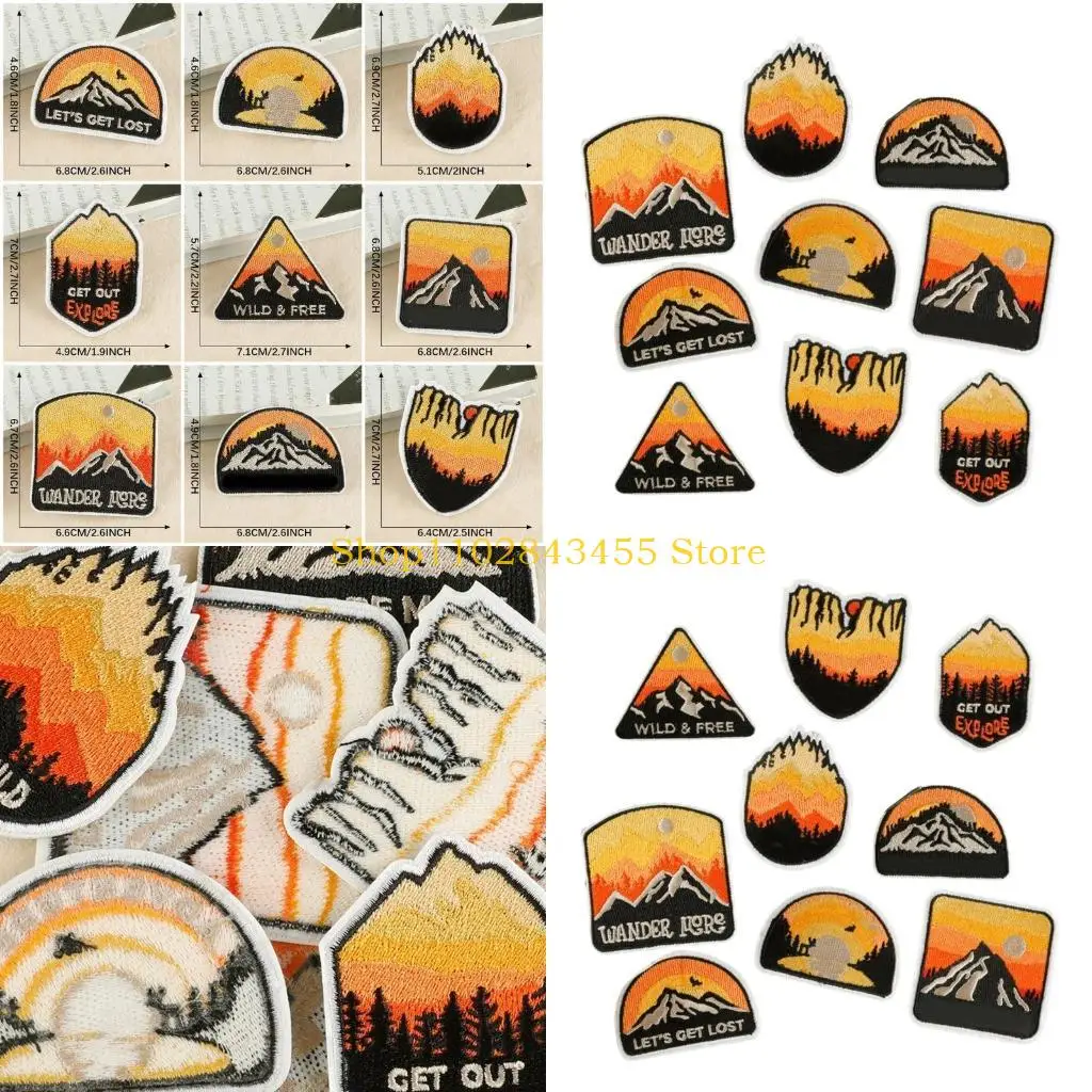 

49MC 9lots Charm Appliques Patches Unique Apparels Stage Performances Wear Patches for Creative on Apparels and Accessories