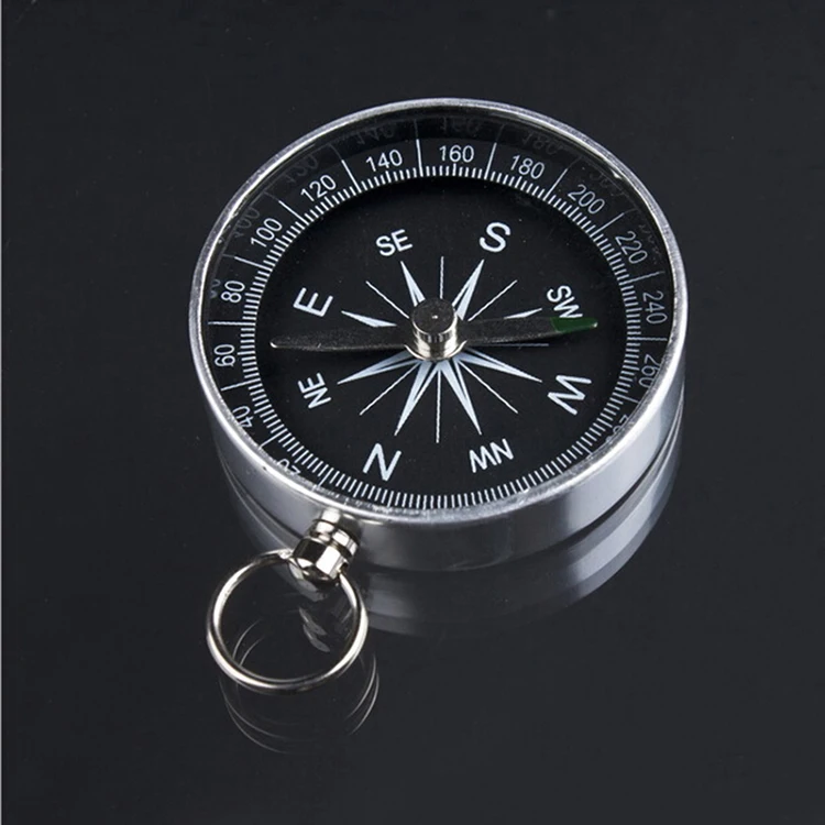 Portable Pocket Compass Hiking Scouts Walking Camping Survival AID Guide Tool Switch Lightweight Compass Key Chain Metal Gift