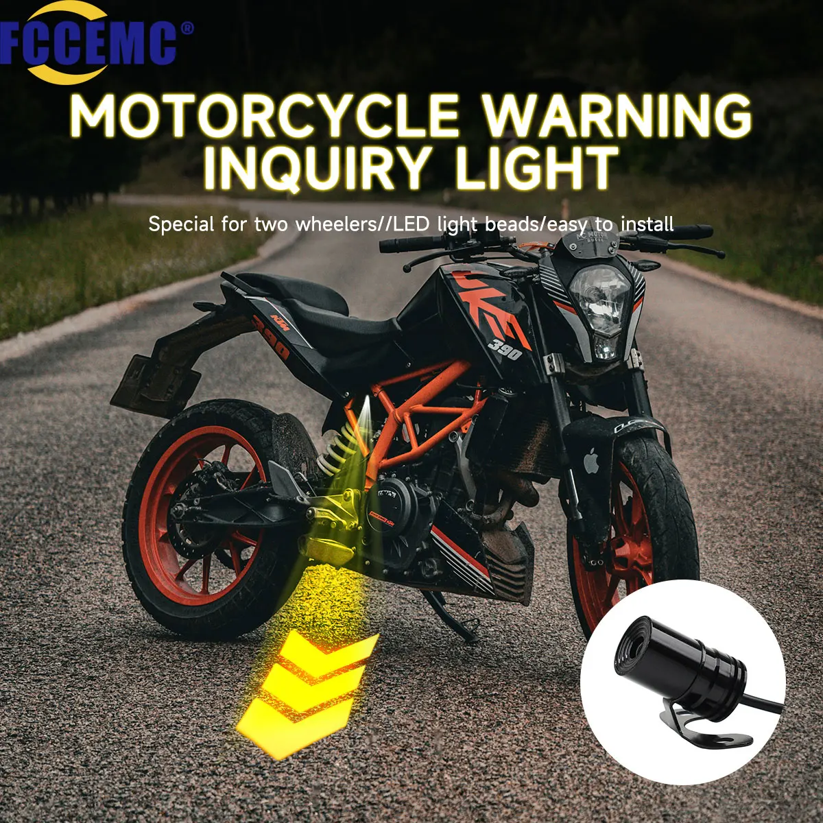 1 Pair Motorcycle Decorative Laser Light Arrow Hand Gesture Turn Signal LED Projection Warning Modified Welcome Ambient Lamp