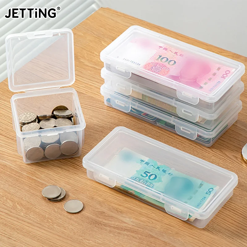 Portable Storage Box Paper Money Album Currency Banknote Case Coin Storage Collection Boxes Holder Transparent Plastic Case