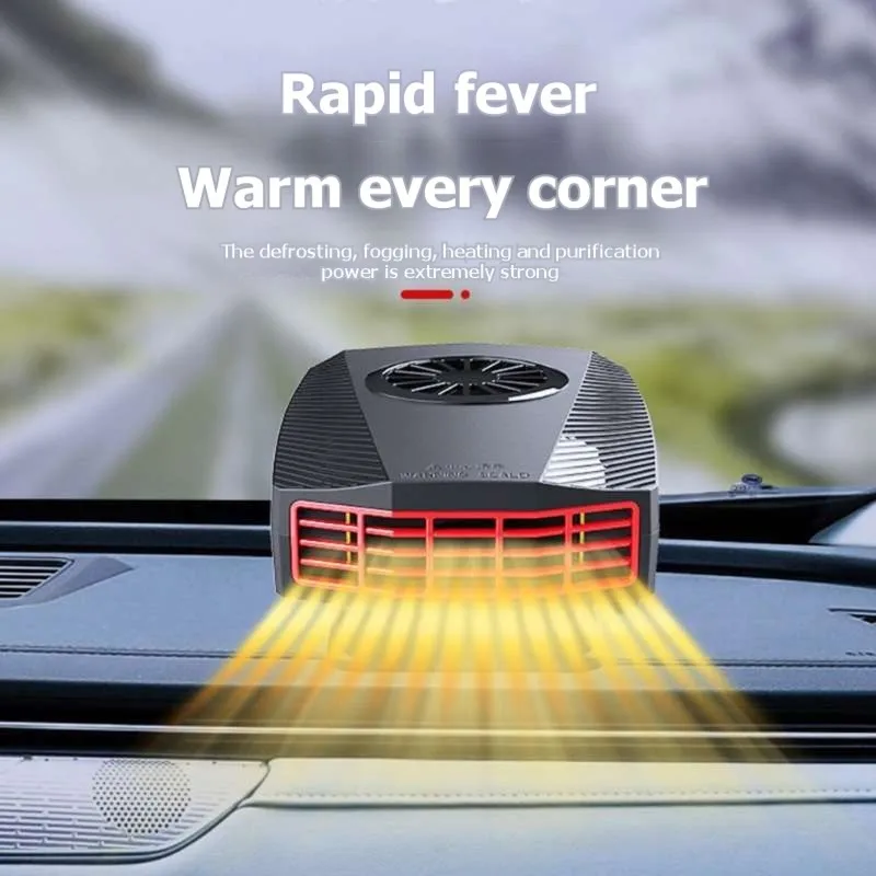 【ALLOWANCE】Black ABS Portable Vehicle Heating And Defogging Device- 12V Dual-Mode Car Heater And Defroster
