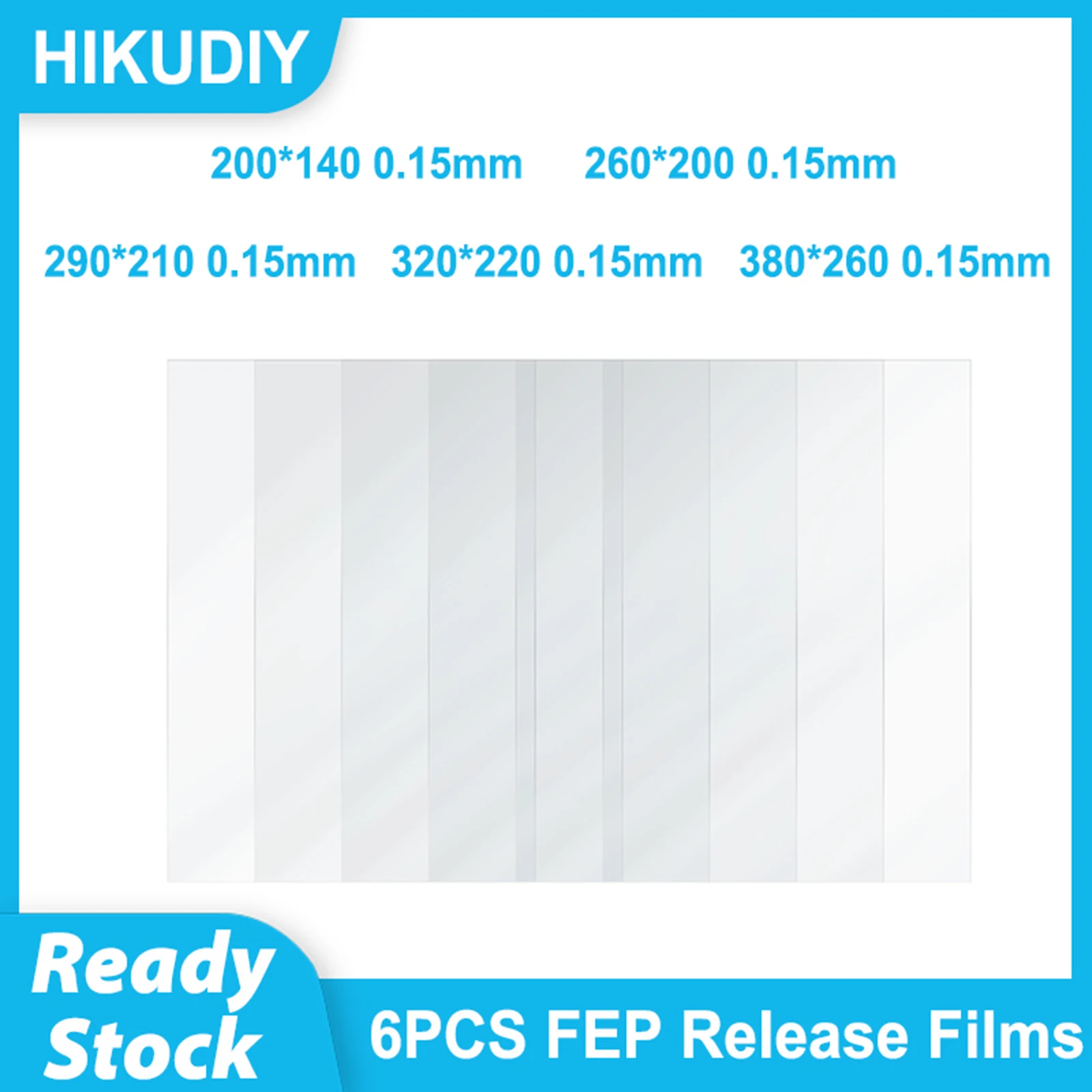 

Пленка FEP HIKUDIY 6 шт. для 3D принтера ELEGOO/Anycubic/Creality LCD/SLA/DLP