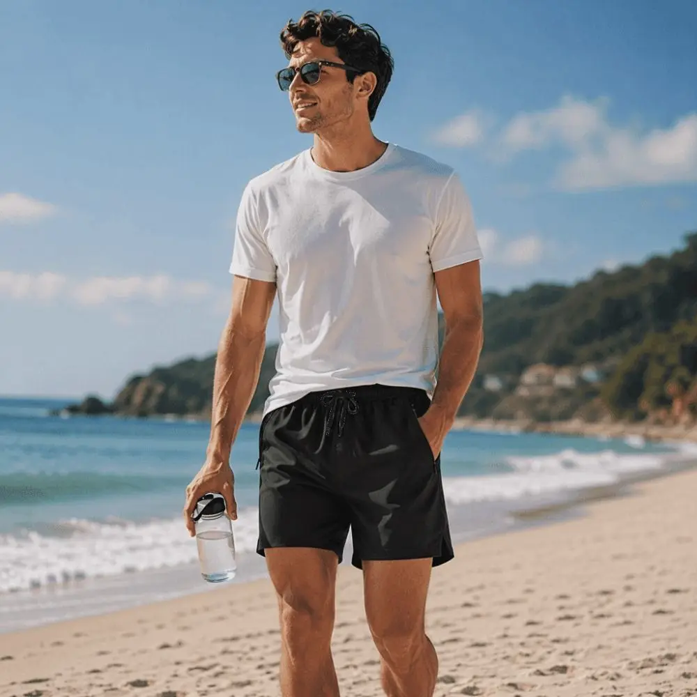 Sportswear Breathable Sports Shorts Ice Silk Thin Casual Short Pants Drawstring Gym Clothes Quick Dry Shorts Outdoor Sports