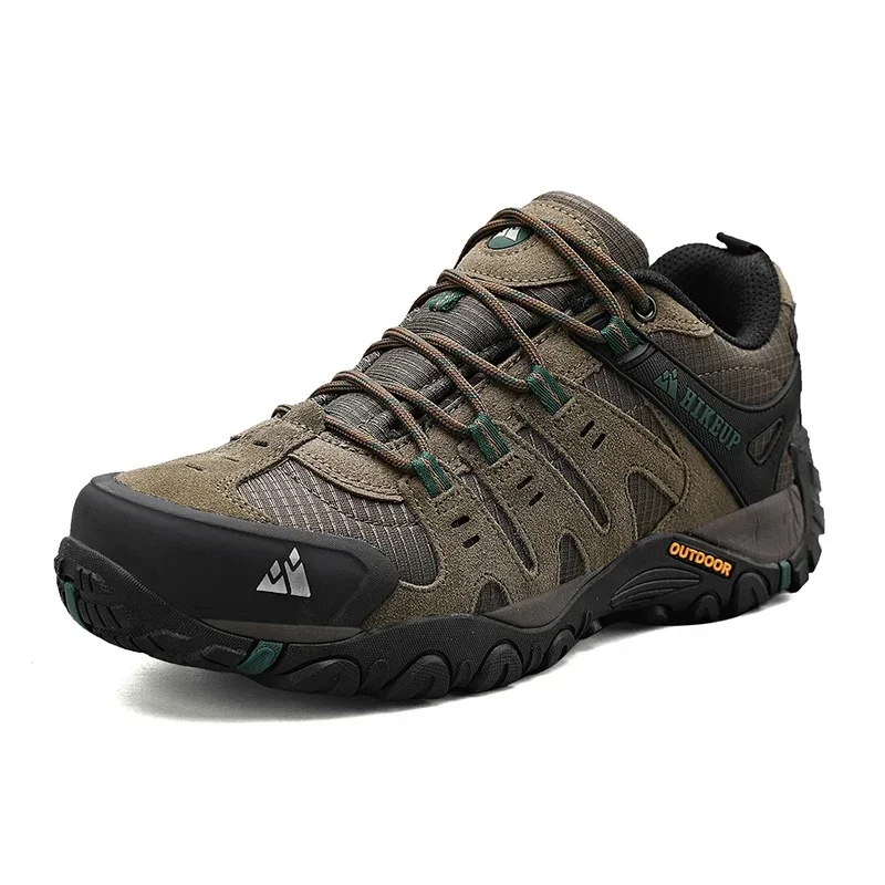 Men Hiking Shoes Suede Leather Outdoor Shoes Wear-Resistant Men Trekking Walking Hunting Tactical Sneakers Bota Masculina Tenis