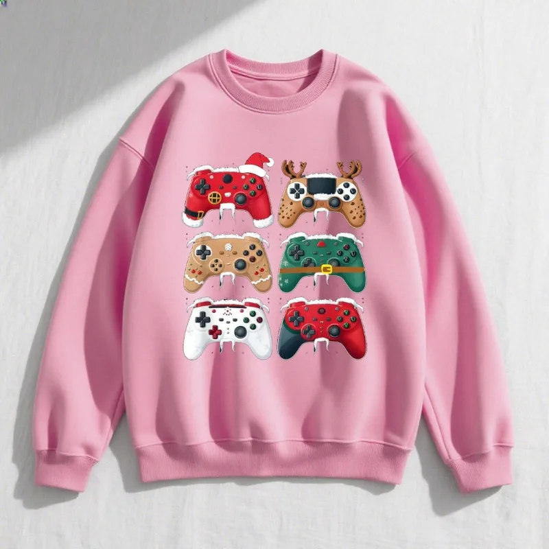 ألعاب عيد الميلاد وحدة تحكم ألعاب الفيديو للأولاد الذكور هودي هدية للجنسين قطنية علوية لجميع المواسم كاجوال عصرية ناعمة ومريحة