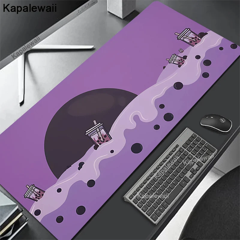 

Purple Milk Laptop Mousepad Cute Kawaii Deskmat XXL Extended Gaming Desk Mat 900x400 Mouse Pad Gamer keyboard Mause Carpet Rugs