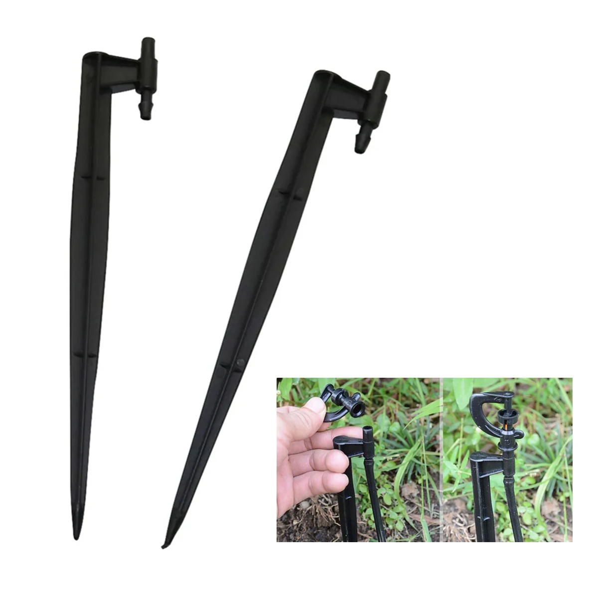 20/50cm 6mm Micro-Sprinkler Head Rod Ground Spiked Spray Nozzle Holder 4/7mm Hose Garden Irrigation System Supporter 10/30/50Pcs